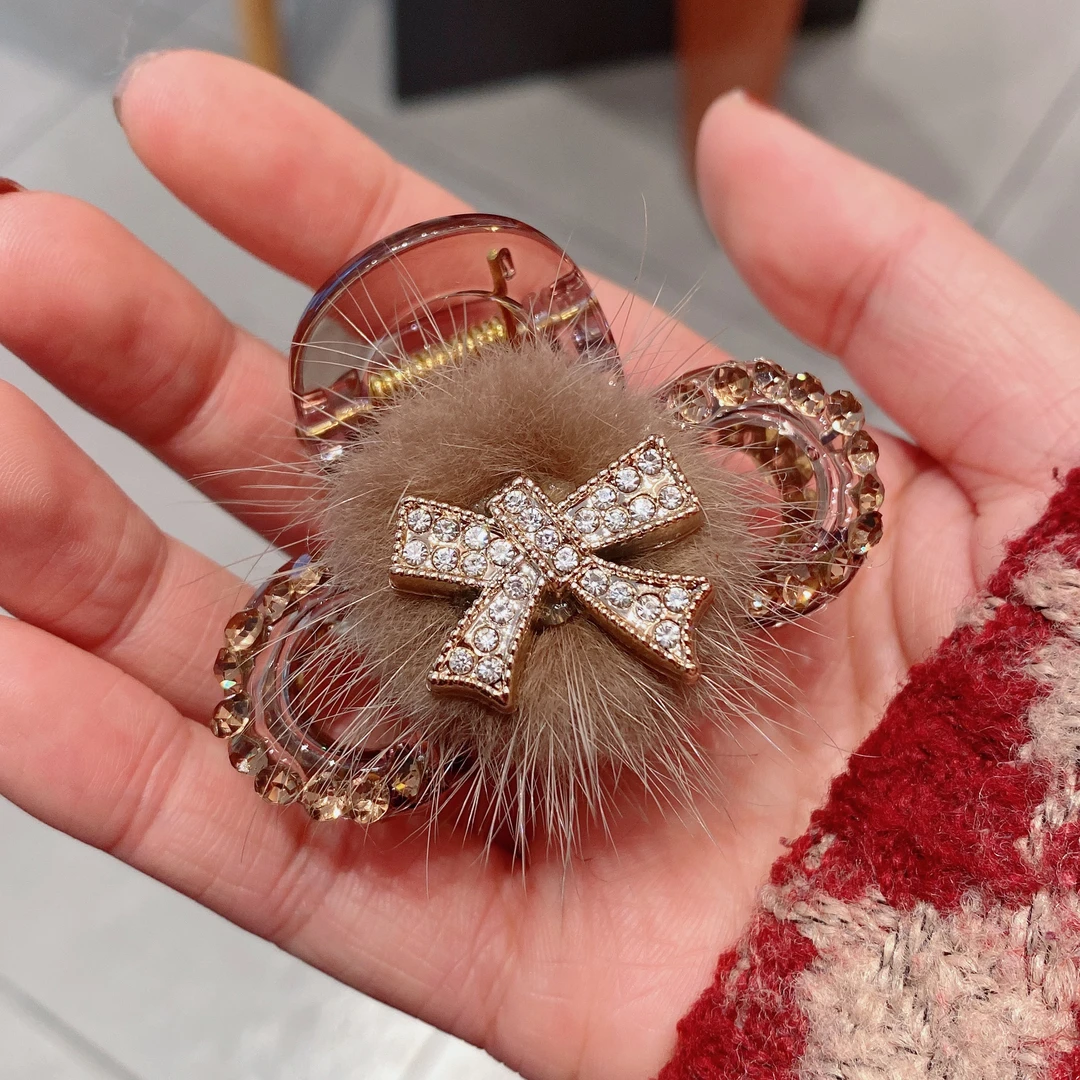 M1494韩版新品蝴蝶结抓夹时尚百搭小八小夹子刘海夹子气质甜美