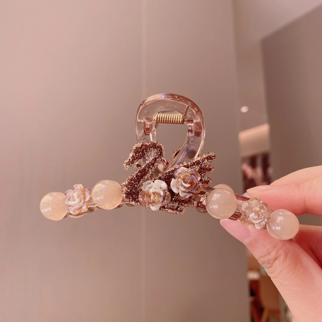 M1309新款天鹅抓夹气质网红时尚法式简约韩版优雅百搭超仙11厘米