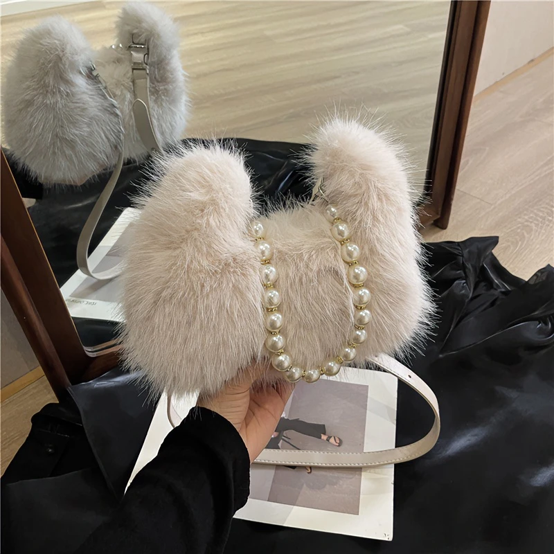 高级感毛绒包包女2025新款秋冬流行百搭斜跨包爆款单肩手提毛毛包