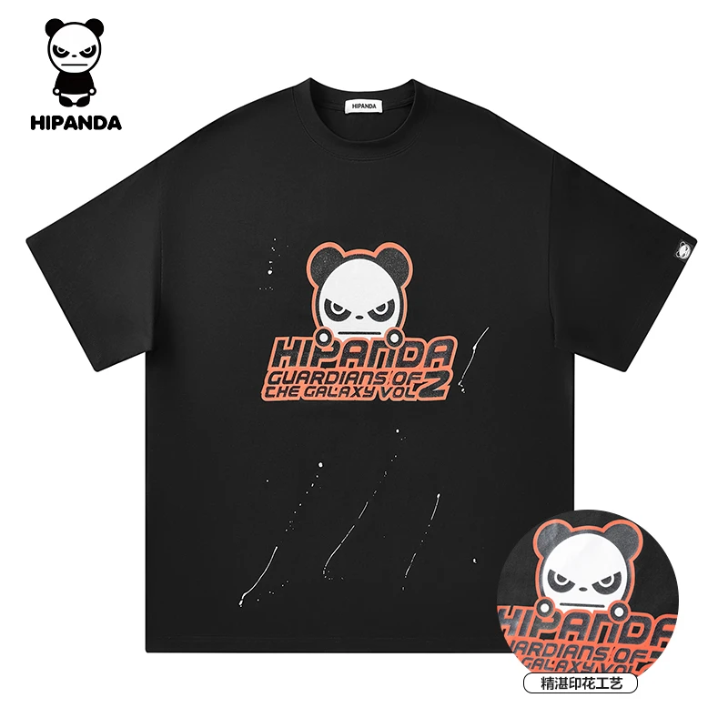 HiPanda透气男短袖爆款夏季半袖休闲设计感情侣潮流短T24SSTH013