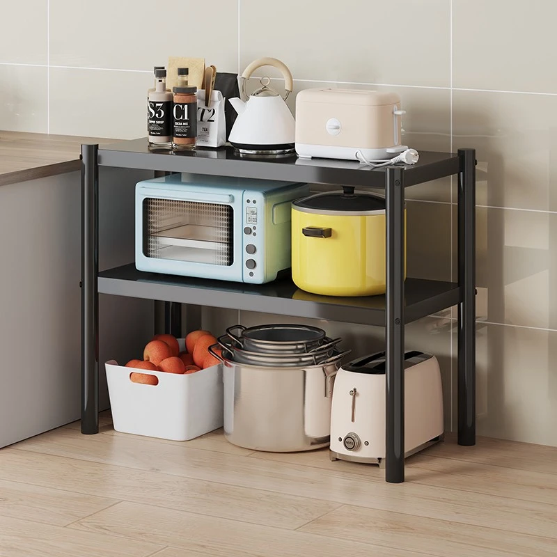 西邮哥【新疆包邮】二层半落地置物架多功能储物架烤箱架收纳架加高