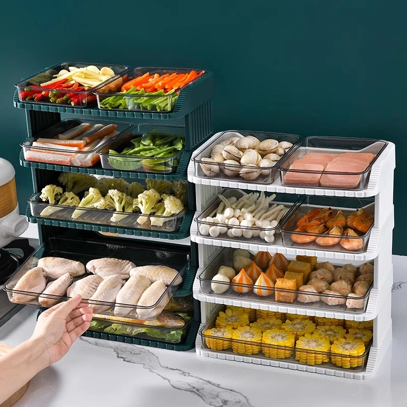 西邮哥【新疆包邮】厨房收纳置物架备菜配菜好物多层配菜盘架火锅