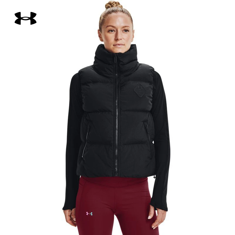 安德玛UA女子ColdGear训练保暖型马夹背心无袖外套羽绒服1369374