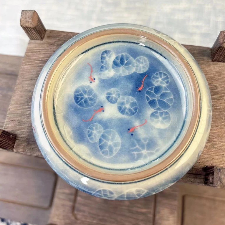 景德镇新款老陶泥冰裂纹爱莲说杯垫