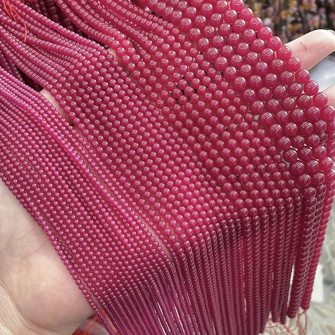 【红宝】珠宝半成品diy2-3-4-6-8-10-12mm