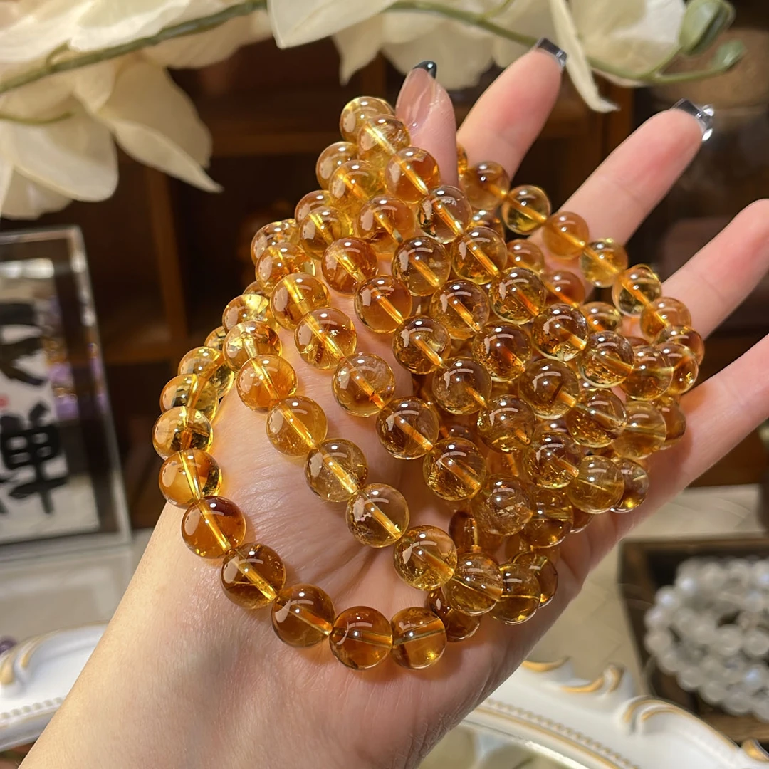 【特级黄塔晶】 毕业天然黄水晶手串招财手链巴西暴力黄塔晶转运