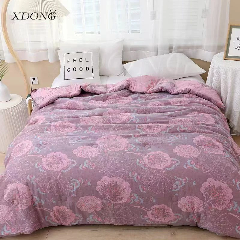 XDONGY（冬云家纺）220*240 火山岩蓄热枫林晚粉色保暖被