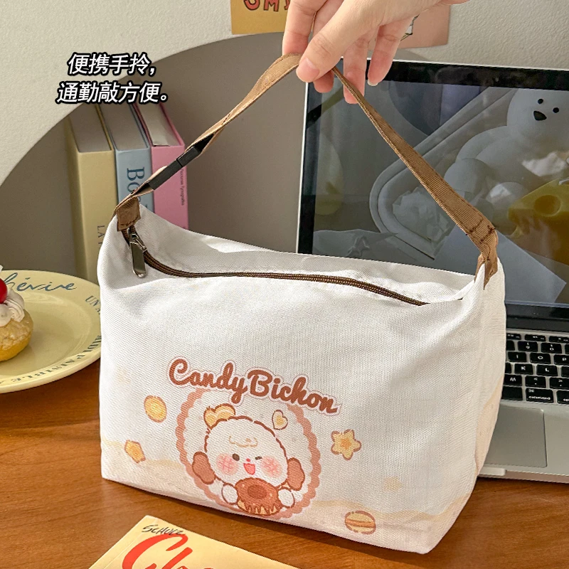 默默爱原创饭盒袋高颜值带饭学生上班族手提铝箔保温大容量便当包