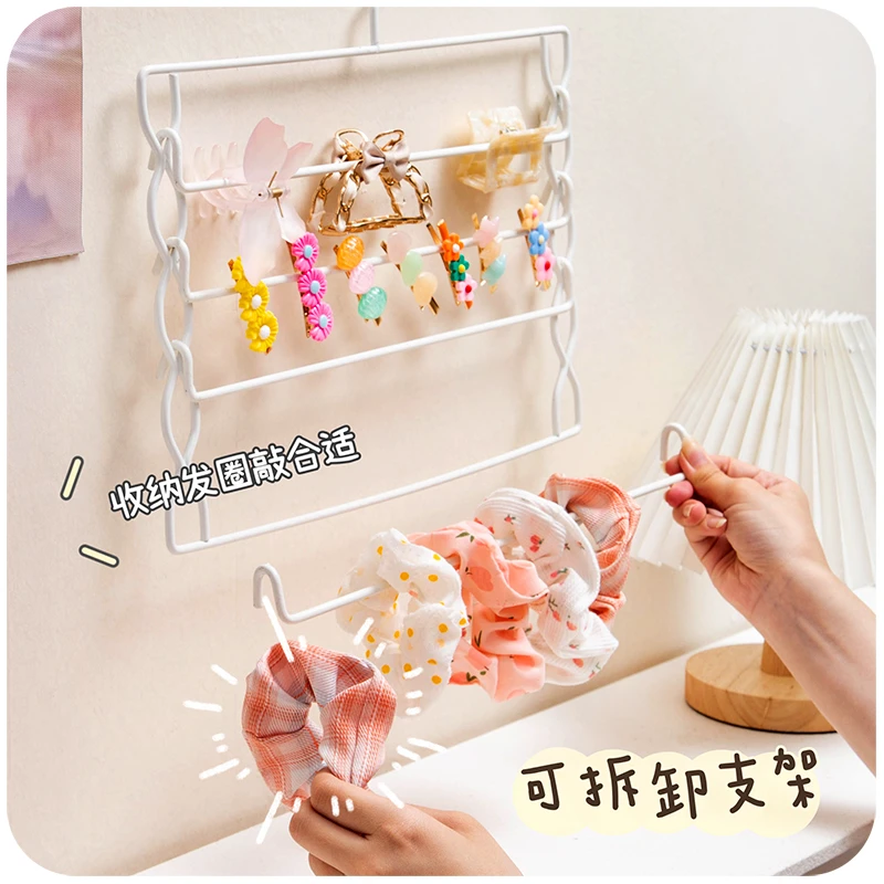 壁挂发饰收纳盒发夹整理挂墙抓夹发圈发卡头饰儿童皮筋墙上收纳架