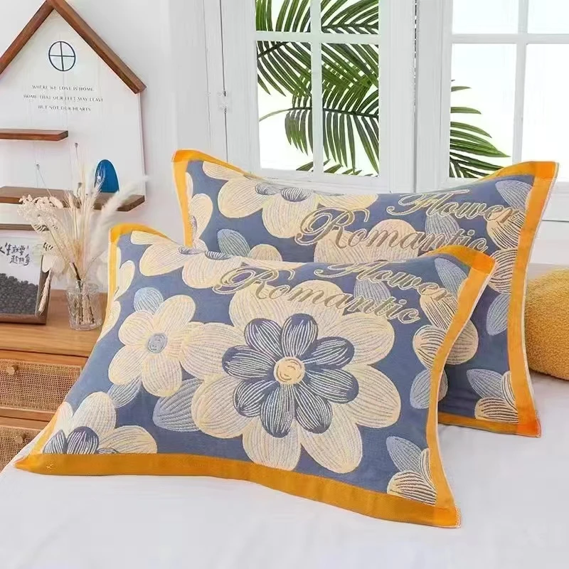 ｛宠粉专属｝纱布枕巾柔软透气吸汗家用52x78一对装