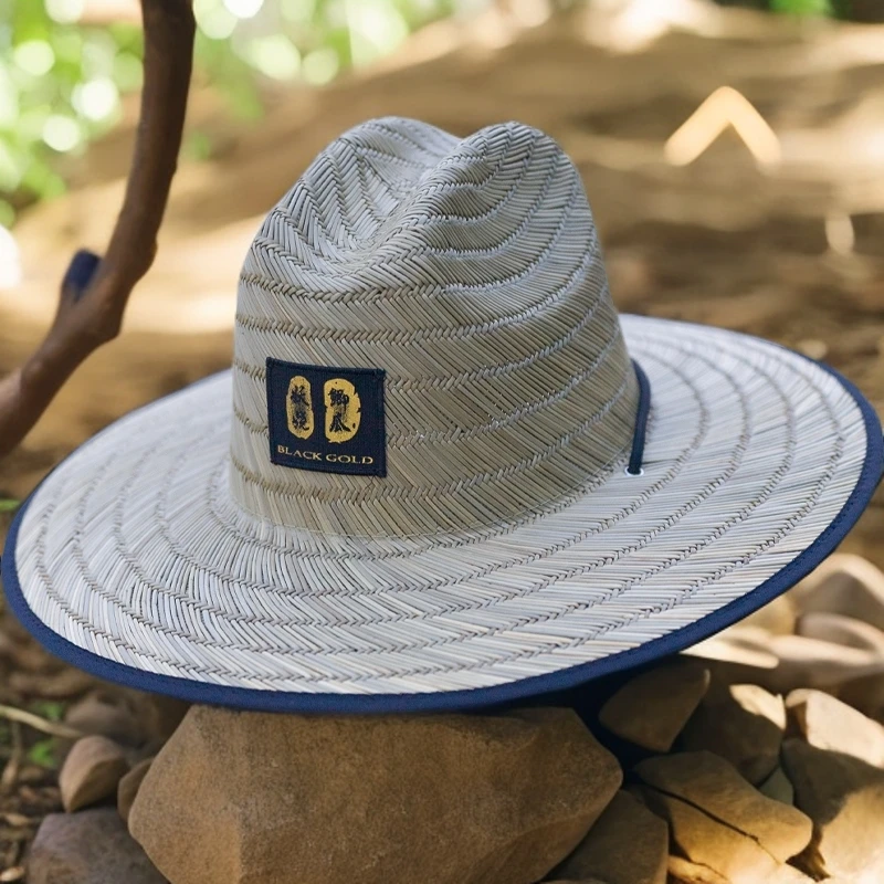 小小鲫瓜妖娆黑金草帽子防晒