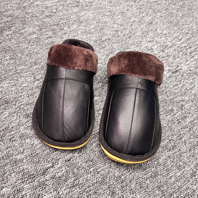 一双断码绵羊皮冬季男士拖鞋颜色随机限拍一双