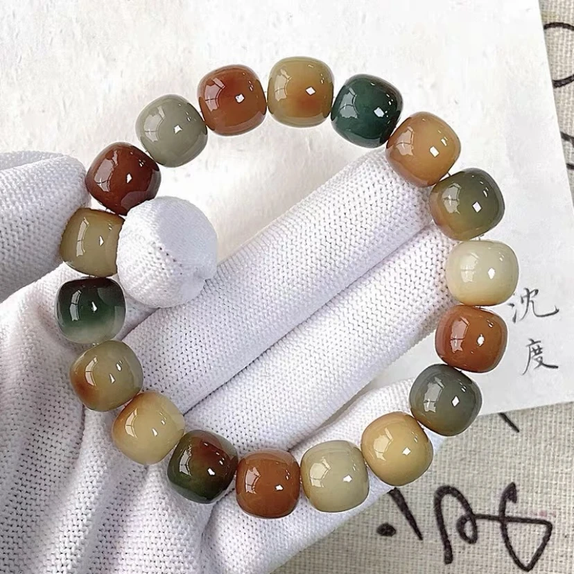 陈籽敦煌菩提根手串男款多宝菩提子文玩绕指柔女盘玩