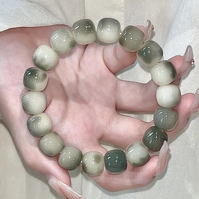 【烟灰飘花】新款正品菩提根手串男盘玩女绕指柔天然菩提子文玩手串