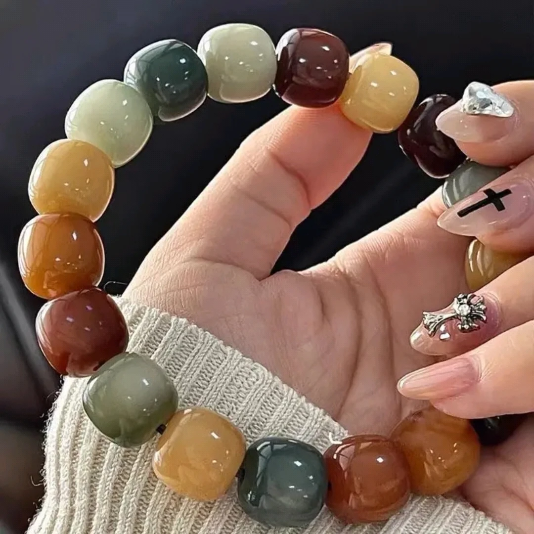 老籽菩提根手串真品绕指柔菩提手串盘玩学生女孩子文玩佛珠男