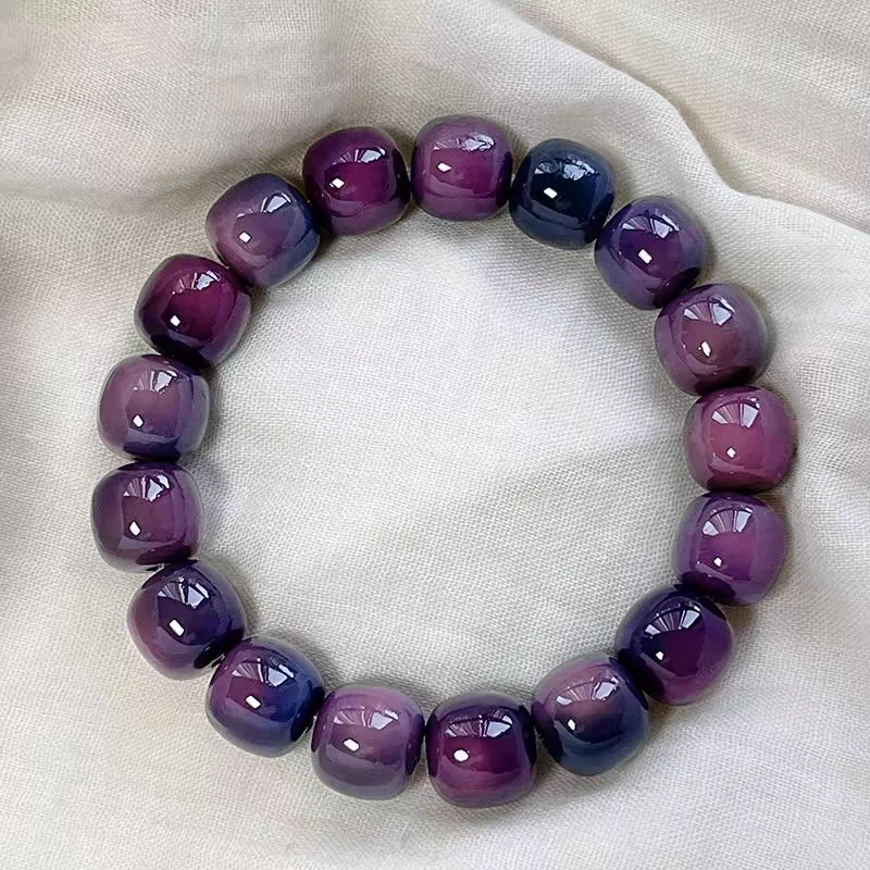 新品紫葡萄菩提根手串女绕指柔菩提子文玩学生盘玩静心