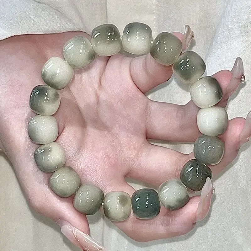 【烟灰飘花】新款正品菩提根手串男盘玩女绕指柔天然菩提子文玩手串