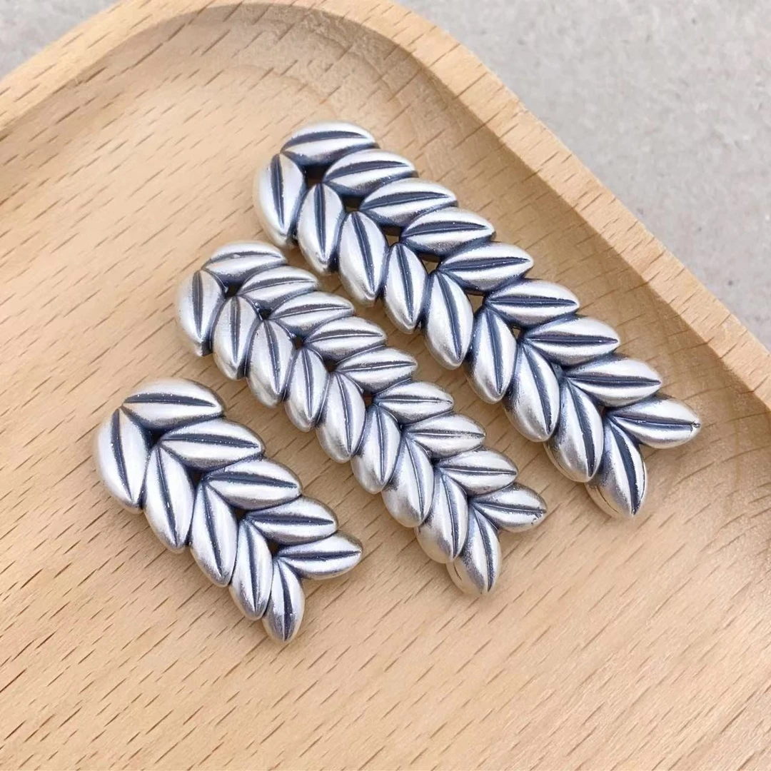 足银银制品 足银999麦穗路路通串珠手链饰品手工编织吊坠配饰003