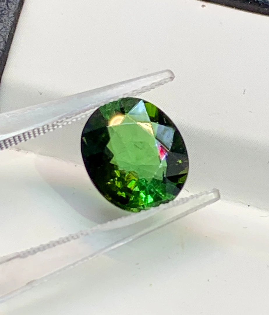 天然绿色碧玺裸石颗粒大净度高