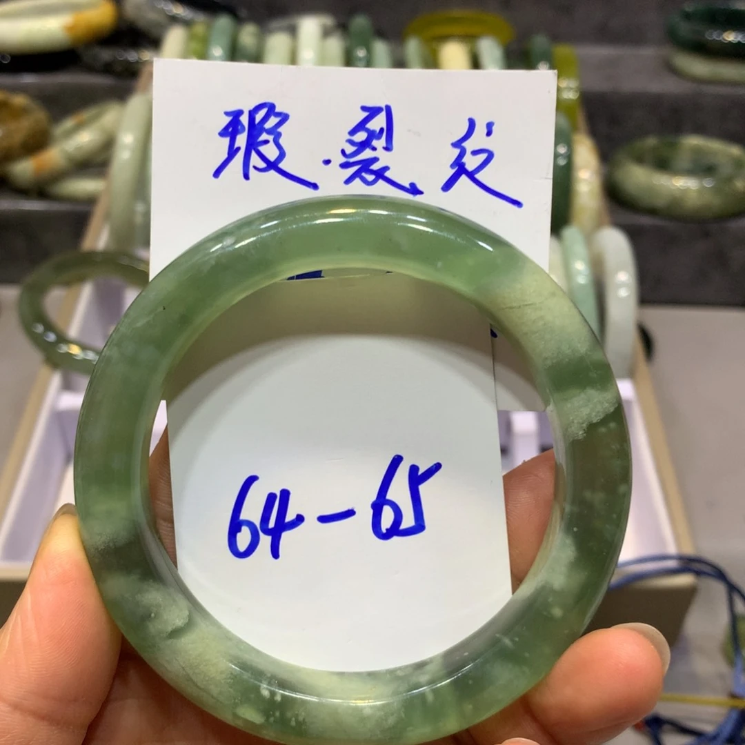 岫玉手镯未镶嵌手镯54