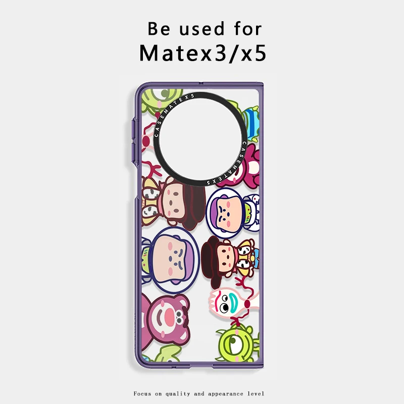 适用华为matex5手机壳透明matex3折叠屏小众创意可爱卡通玩具家族