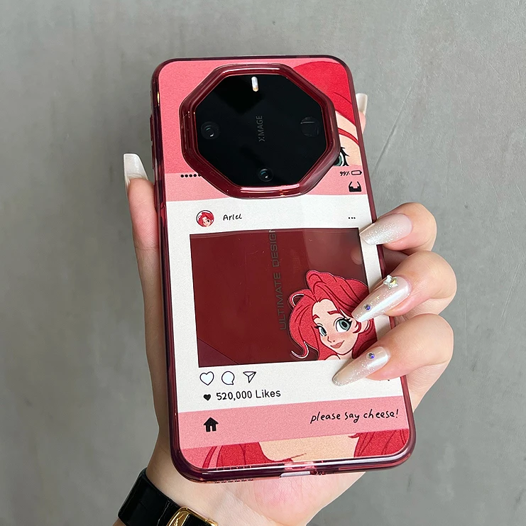 华为mate60RS手机壳新款60RS非凡大师保护套全包ins风相框插画女