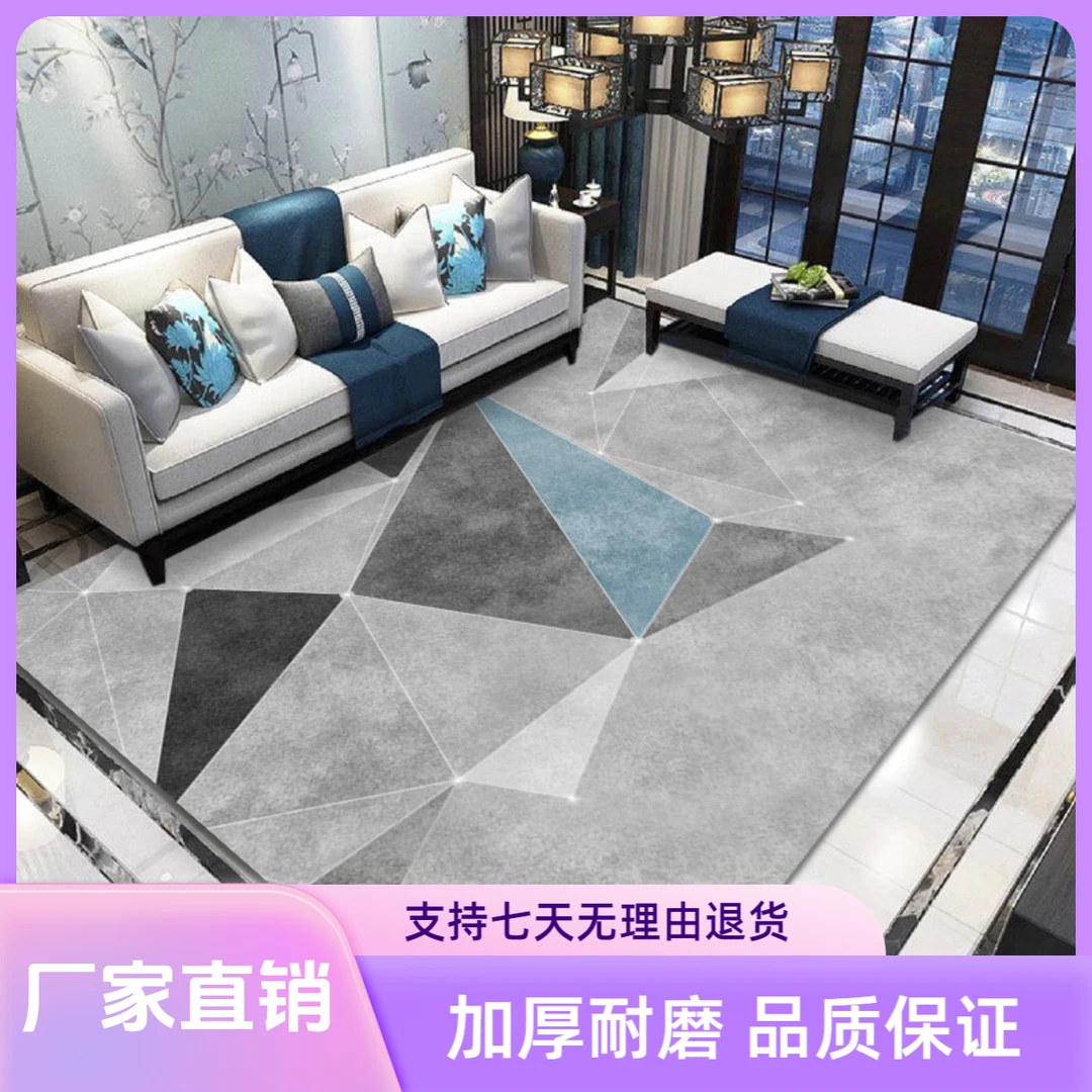 现代轻奢客厅地毯床边毯沙发地毯地垫吸水大面积客厅地毯免洗可擦