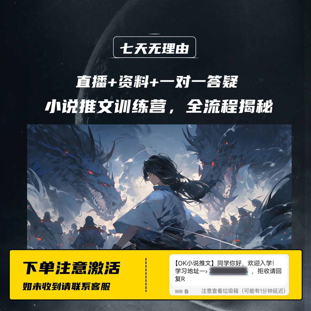 小说推文开悟训练营（拍下后查看短信激活）