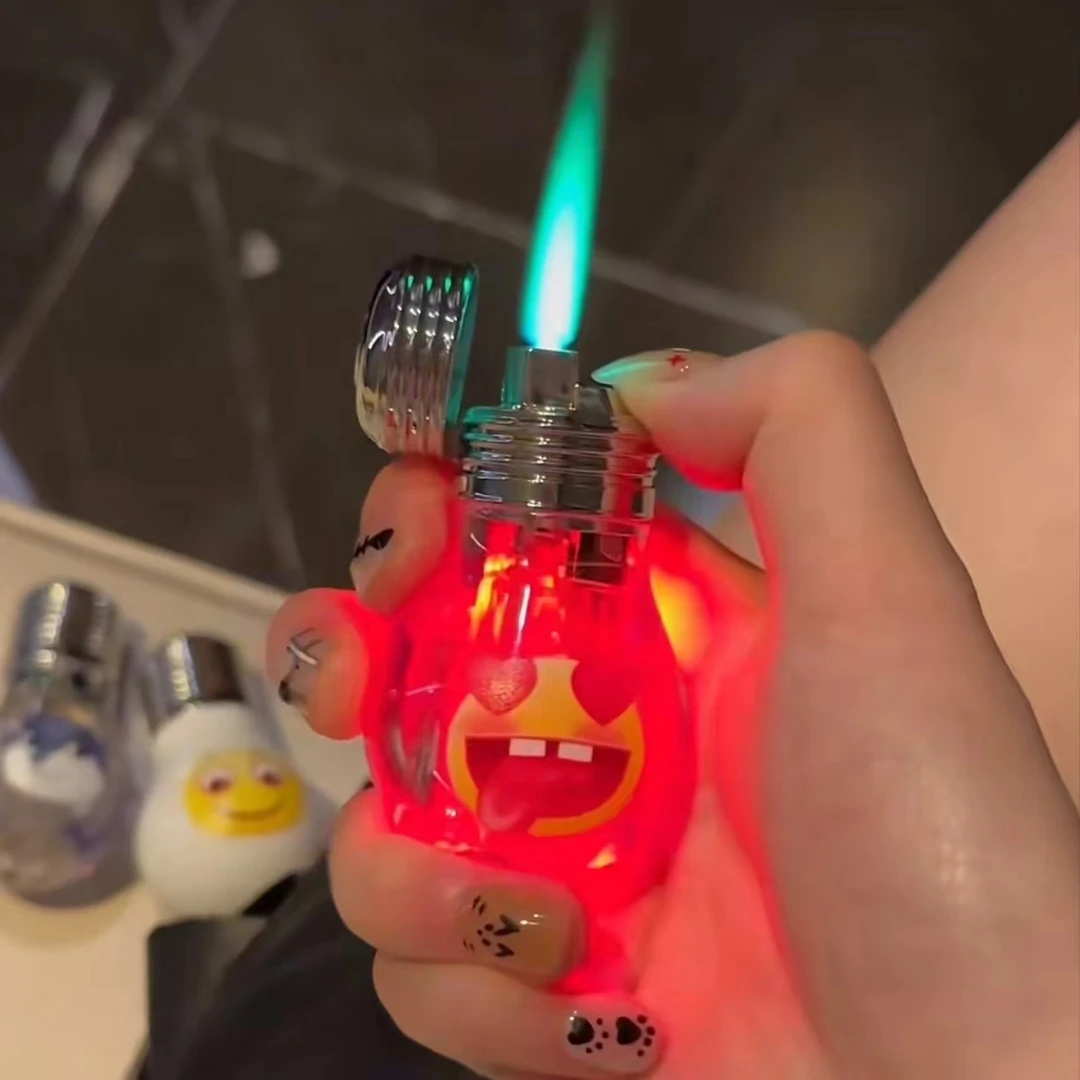 高颜值电灯泡打火机趣味仿真灯泡炫彩led灯七夕送男友情人节礼物