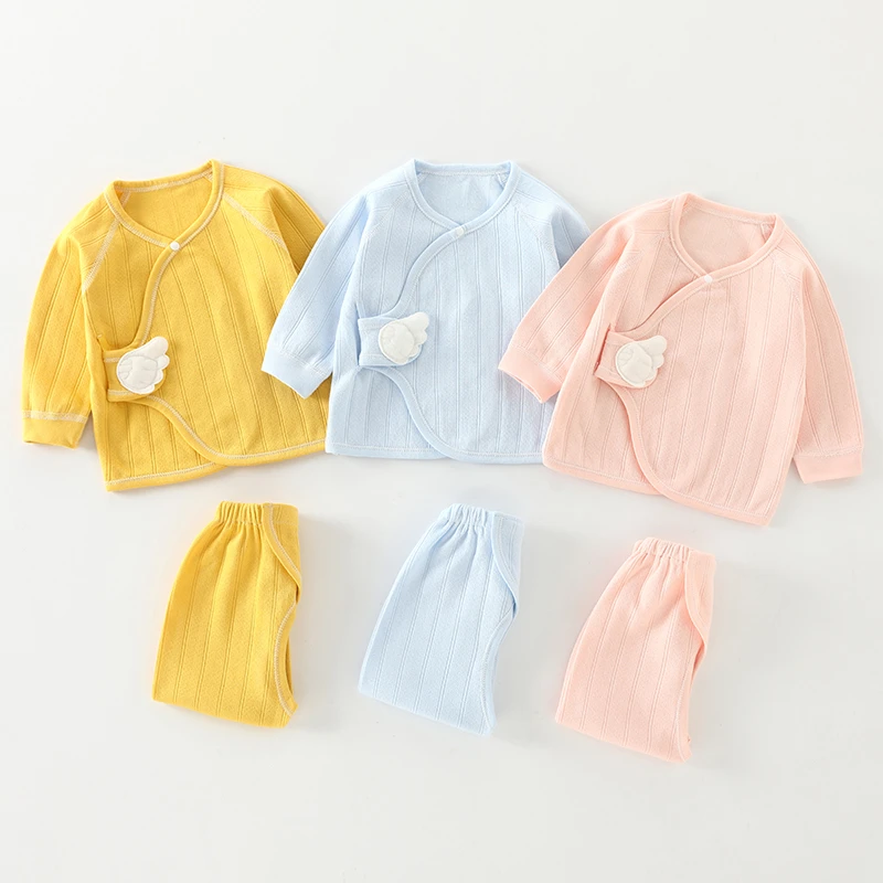婴儿衣服内衣套装春秋纯棉秋衣秋裤新生儿0-3个月6宝宝和尚服打底