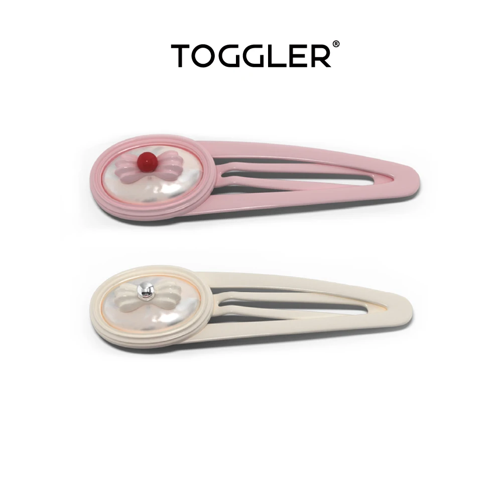 TOGGLER/托格乐小小甜贝母奶油蝴蝶结bb夹可爱网红碎发夹糖果色