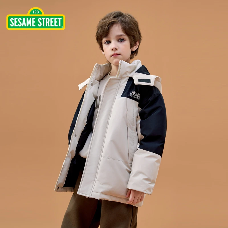 芝麻街儿童蓄热冲锋衣羽绒服外套SS511-NZB