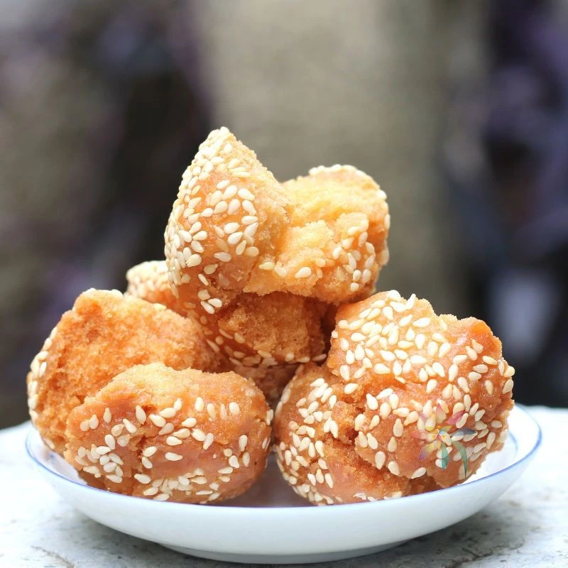 广西特产传统糕点开口笑零食开口枣芝麻球油炸零食小/0lb蔬菜组合