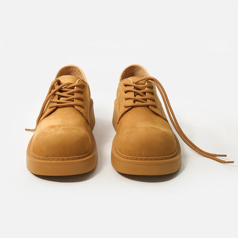 cleanfit 米奇德比鞋男增高5CM巴黎白色大头皮鞋夏季情侣休闲鞋男