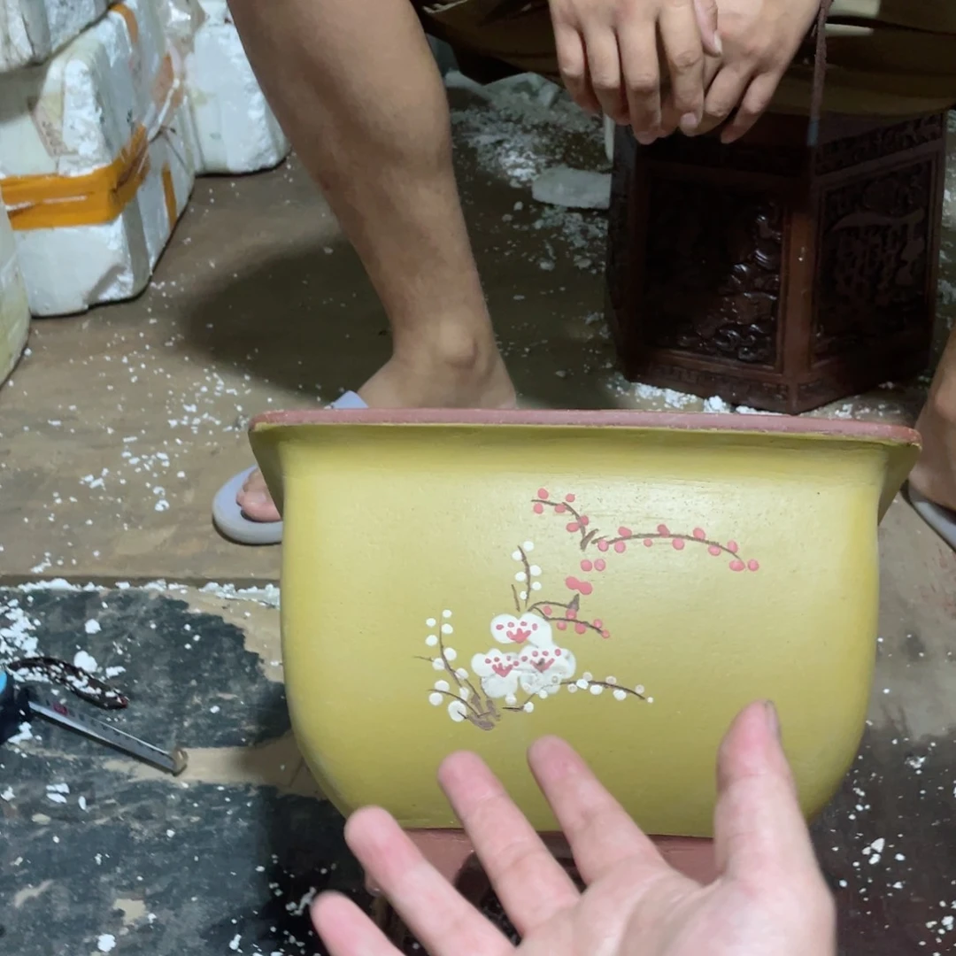 紫砂花盆口径24高15……