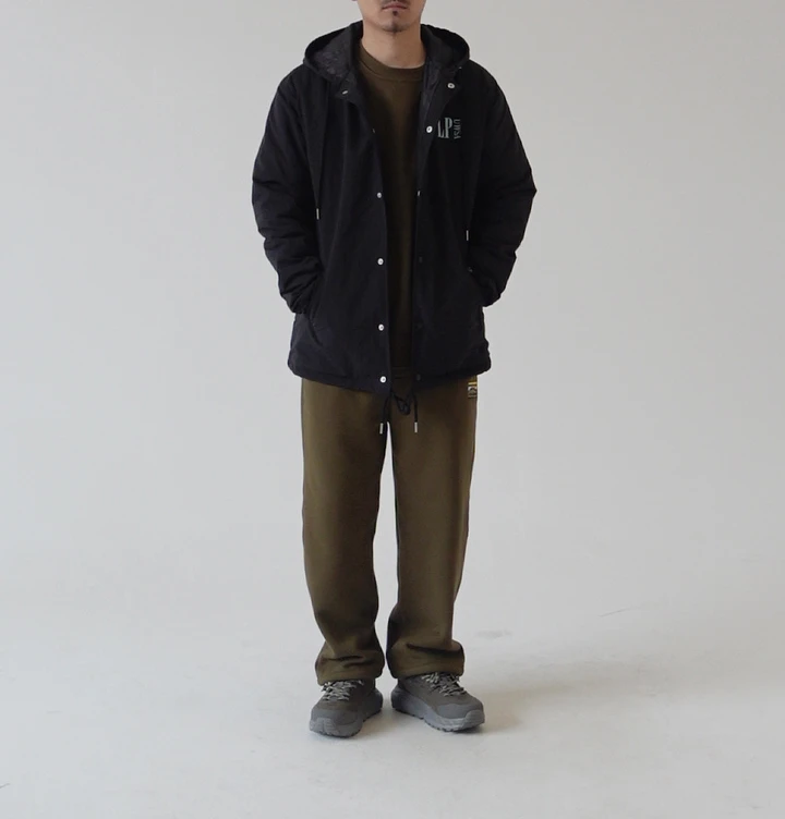 JX-004秋冬情侣休闲百搭 宽松防风连帽薄款棉衣 日系刺绣印花外套