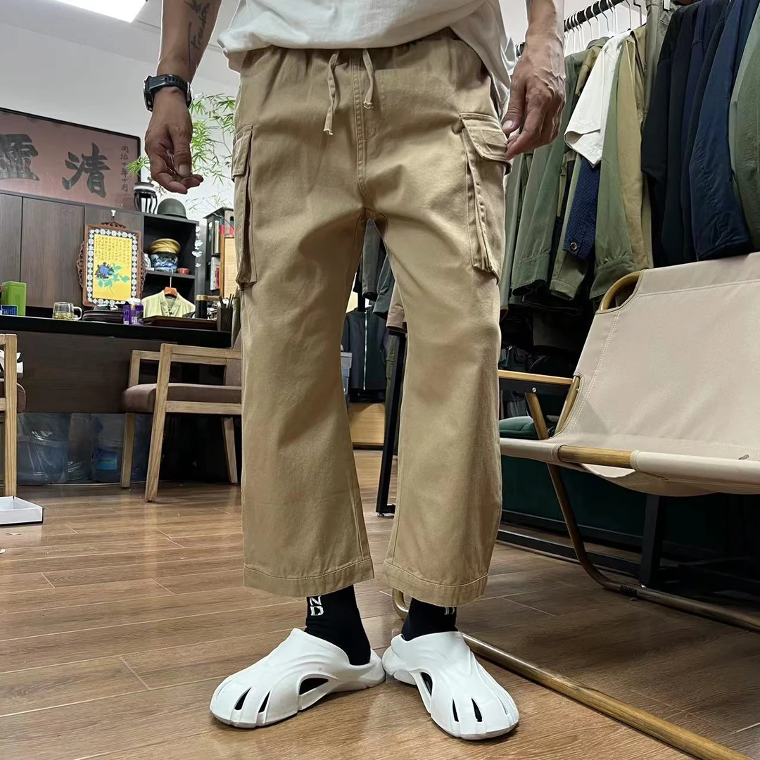 AB117休闲百搭青春流行工装九分裤