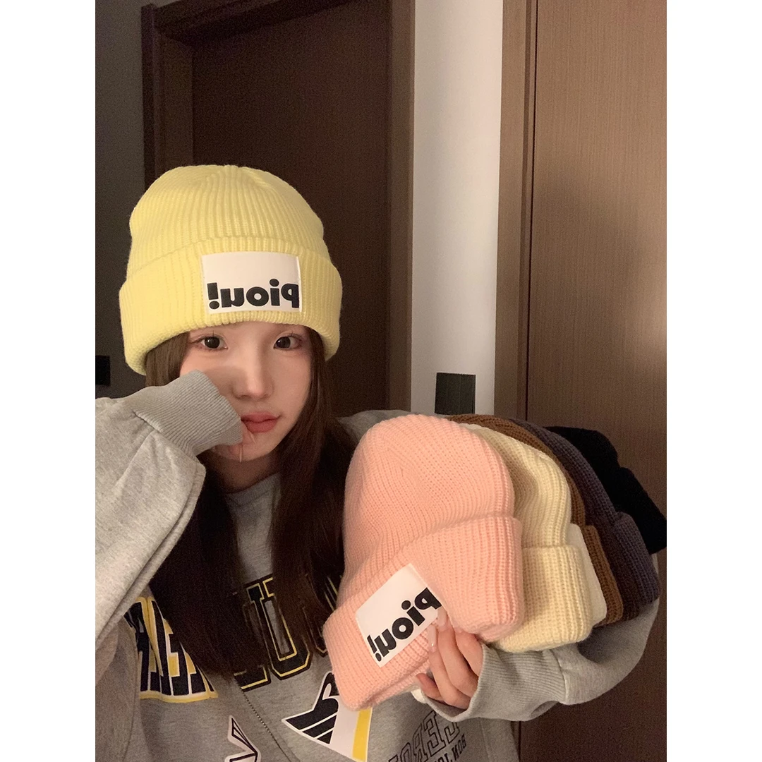 毛线帽女秋冬保暖大头围韩版百搭针织帽子女冬款保暖护耳包头冷帽