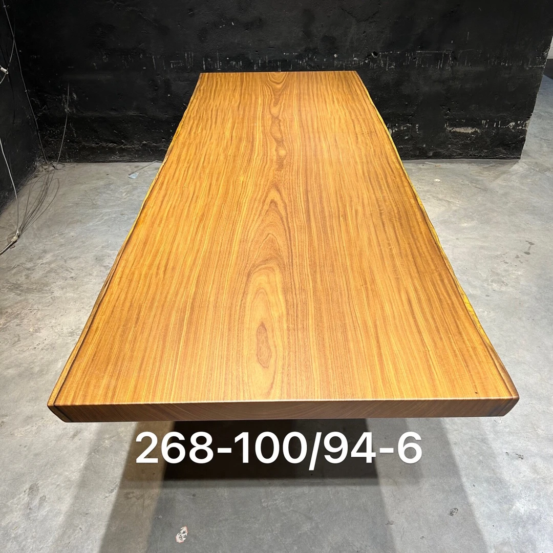 非洲柚木大板全好无裂无补无修色尺寸：268-100/94-6