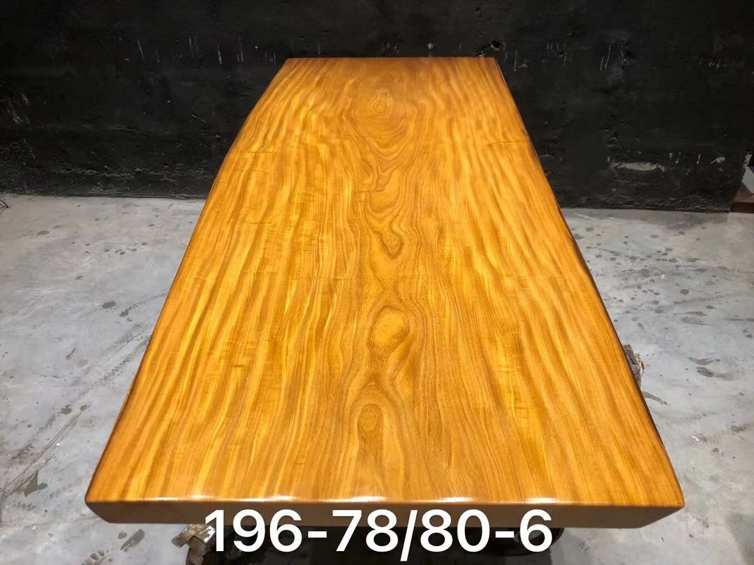 柚木大板桌尺寸：196-78/80-6