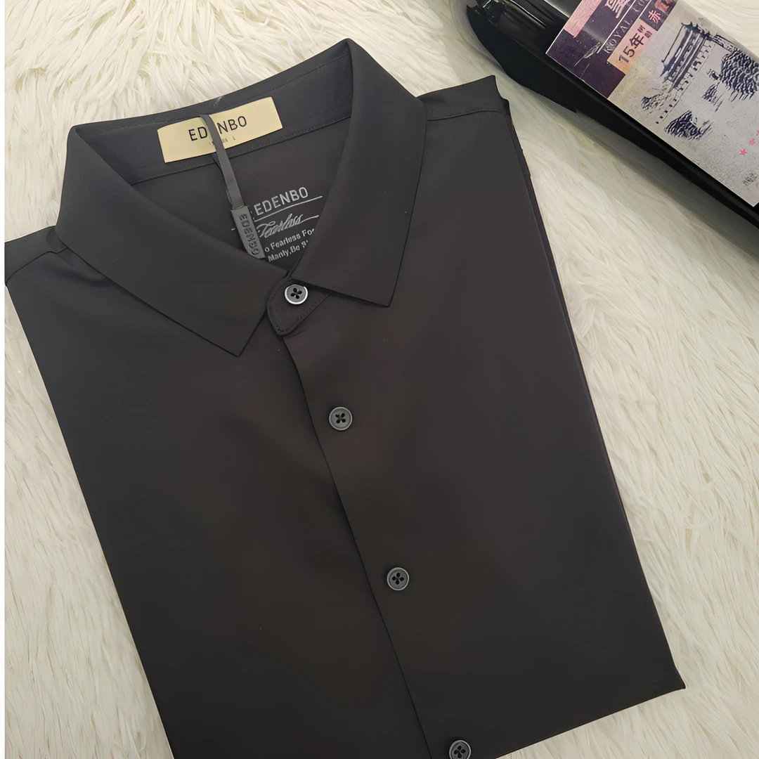 男士夏季商务黑色简约Polo衫