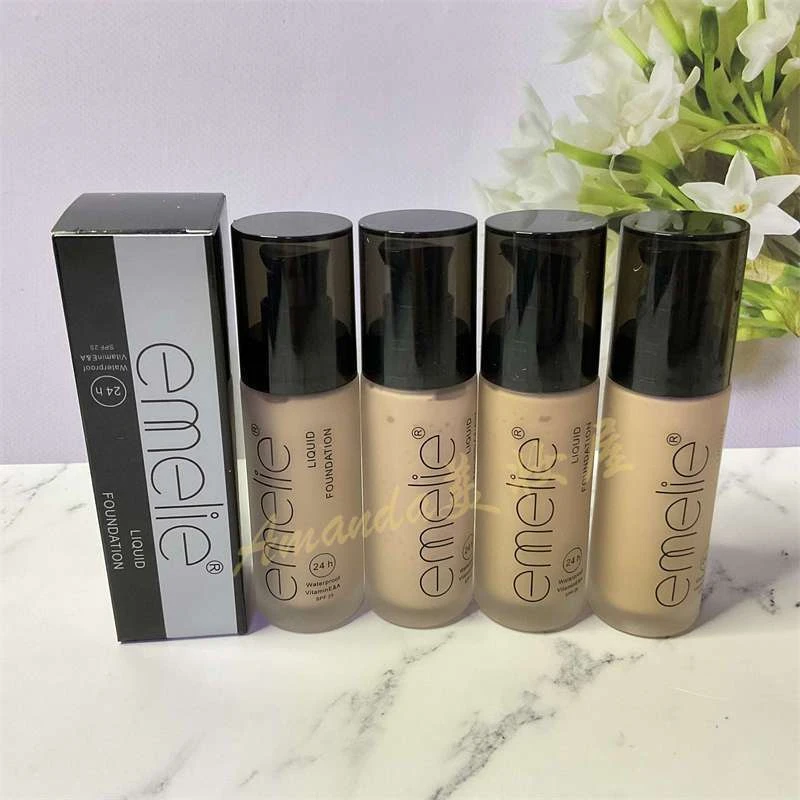 Emelie遮痘持妆粉底液遮瑕保湿滋润雾面妆感新疆包邮24小时不脱妆