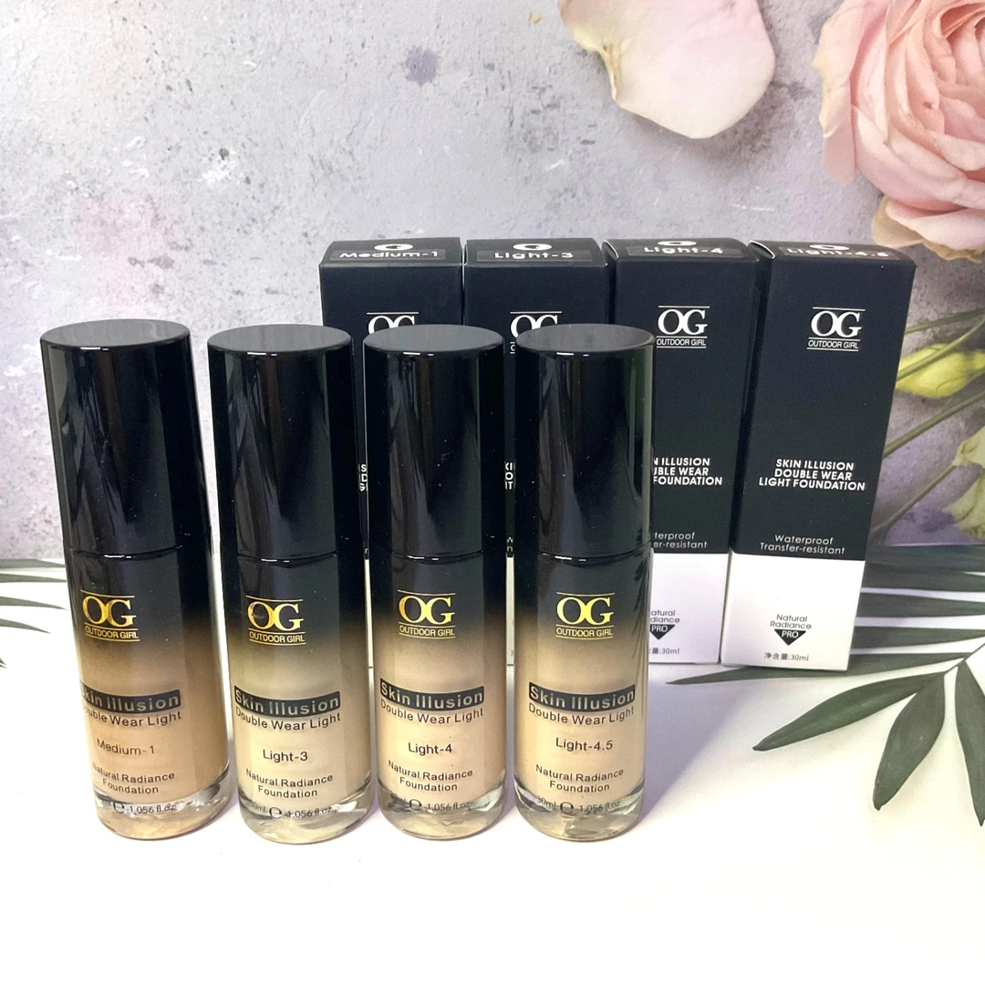 OG小黑瓶轻盈持久遮瑕自然裸妆持久雾感亚光彩妆粉底液新疆包邮