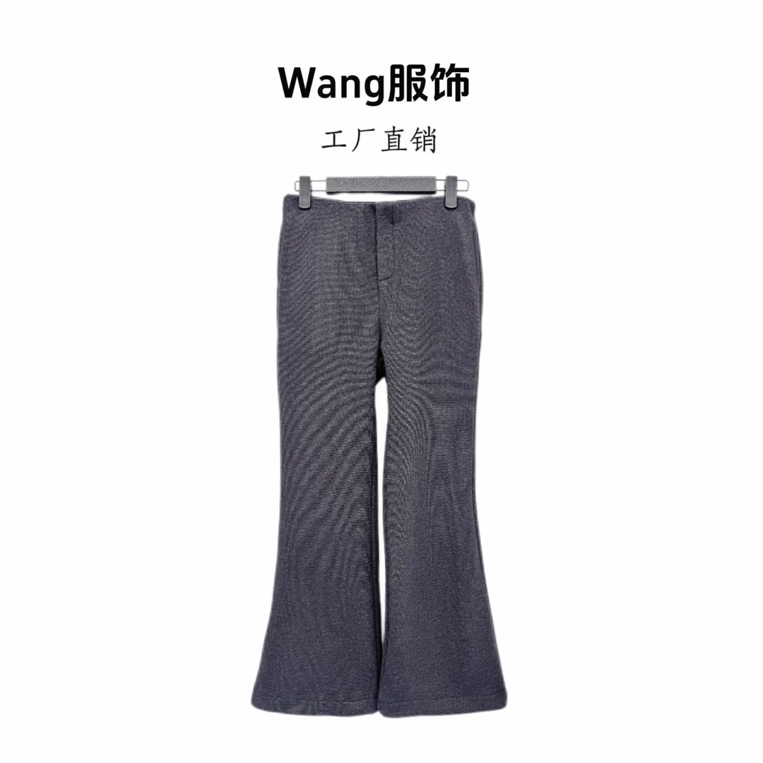 现【WANG】气质百搭显瘦微喇裤9960