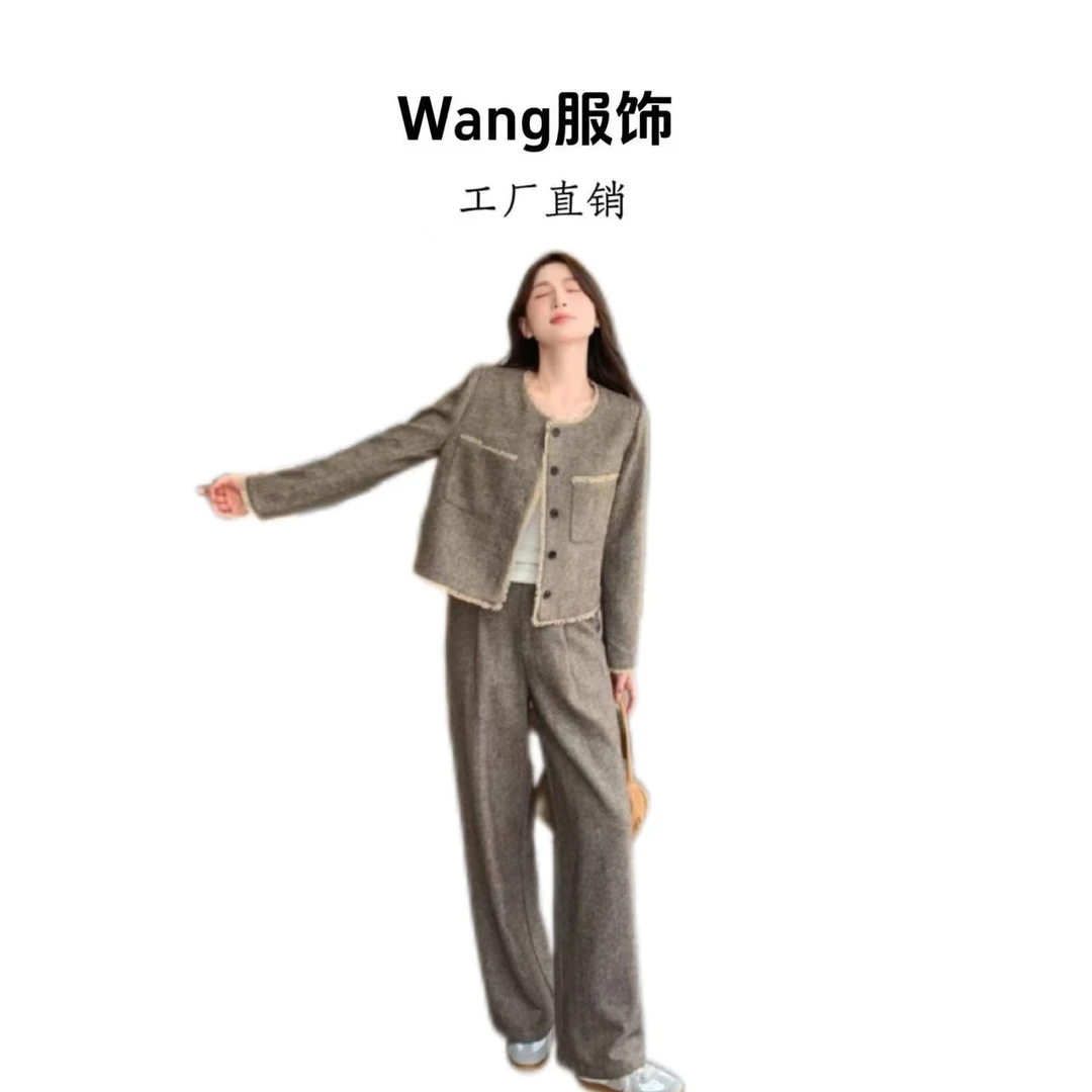 现【WANG】法式气质高级感套装女秋新款小香风套装2380
