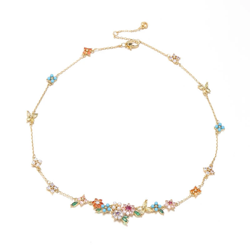 繁花项链百搭气质时尚轻奢 8412