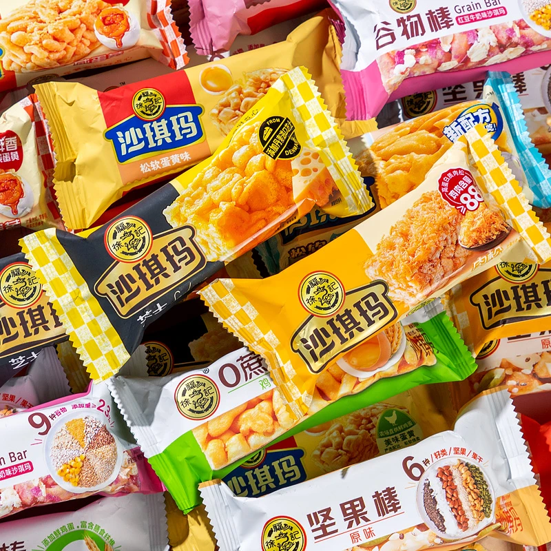 徐福记沙琪玛500g早餐软糯糕点零食萨其马独立小包装松软好吃点心