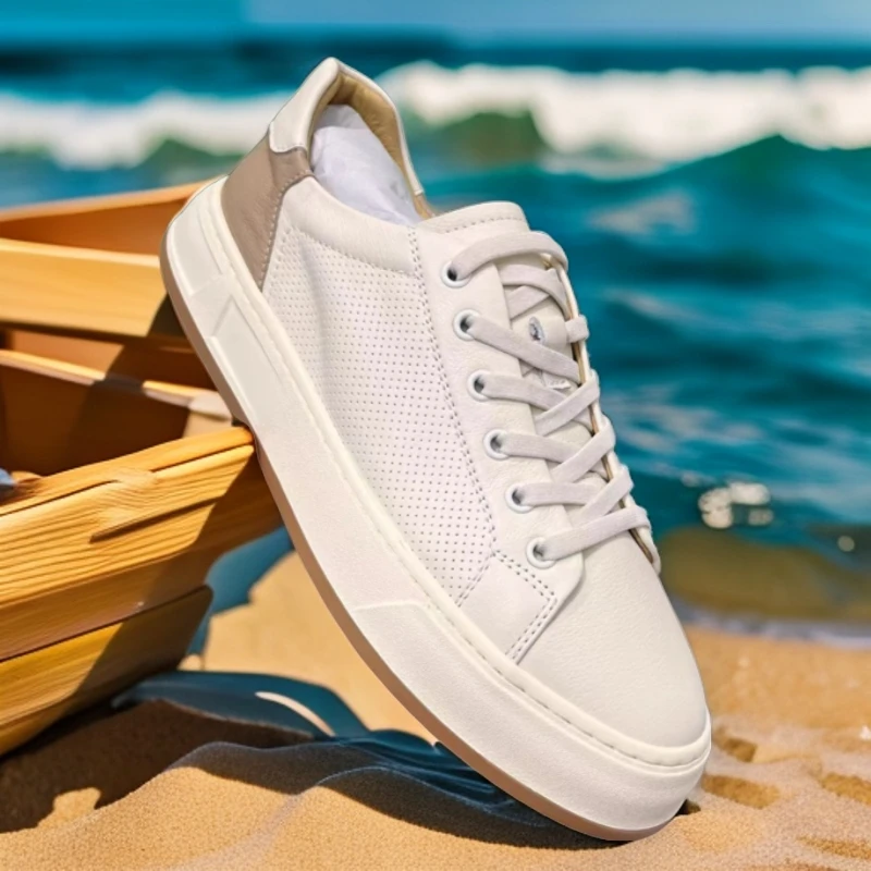 2024新款男鞋真皮春夏季小白鞋百搭头层牛皮休闲透气休闲板鞋