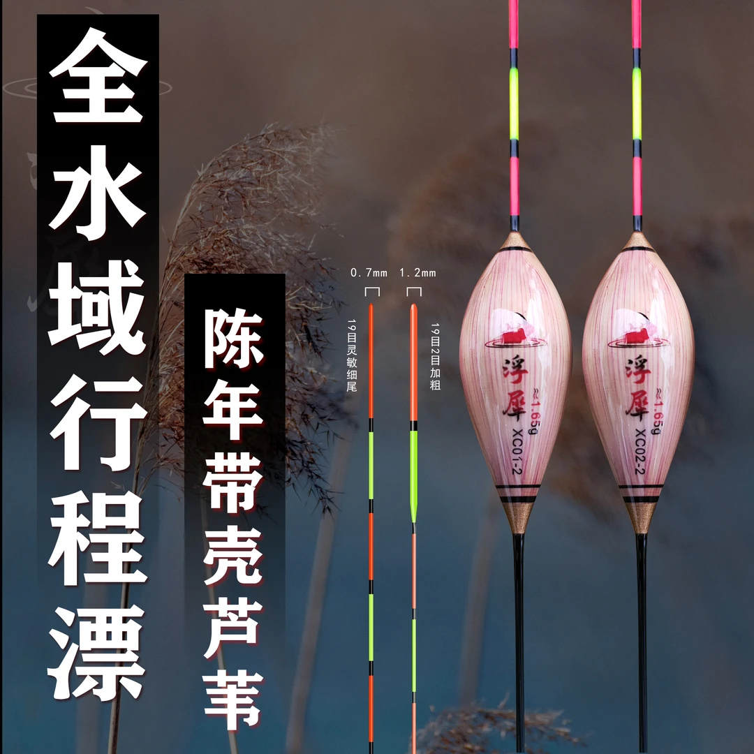 全水域鸽子蛋行程漂高灵敏陈年老芦苇黑坑竞技漂清晰醒目漂尾