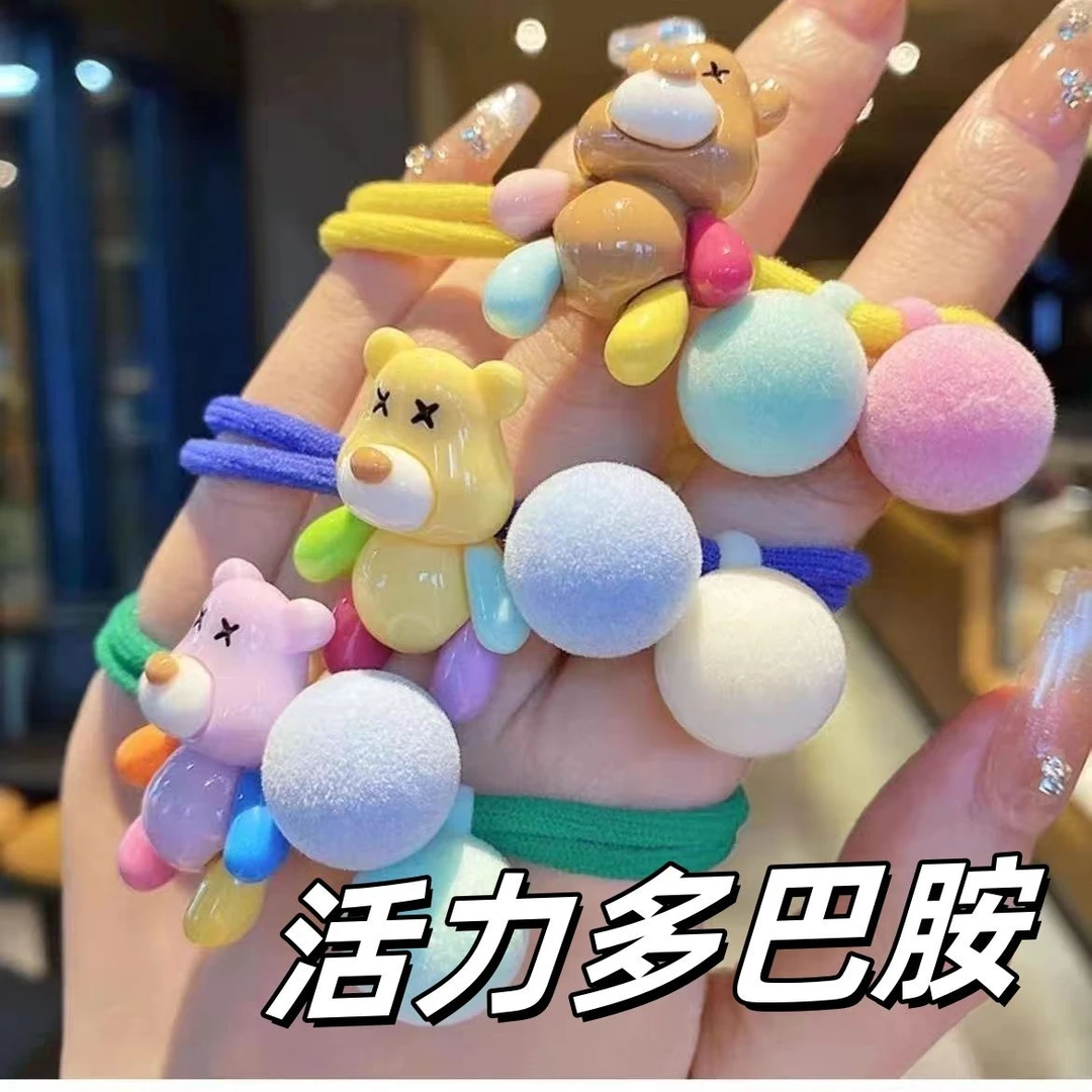 儿童头绳新款可爱头绳扎头发儿童发圈多巴胺甜美可爱皮筋儿扎头发